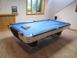 This Table Is A Completely Restored 9 Brunswick Centennial It Is Located In Private Residence In Chel Red Mahogany Stain Mahogany Stain Brunswick Pool Tables