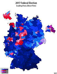 Map Of Federal Election Germany 2017 09 24 Europe Map Map Historical Pictures