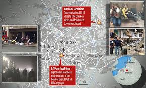 Das nationale krisenzentrum veröffentlichte die zahlen. Brusells Attack Video Shows Passengers Run From Isis Bomb Blasts At Airport Daily Mail Online