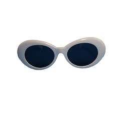 Clout Goggles White Oval Round Sunglasses Bold Retro Kurt Cobain Style Including Pouch Cg188g4zw98 Kurt Cobain Style Round Sunglasses Sunglasses