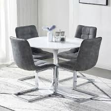 Share the post round black kitchen table and chairs. Dining Room Black Round Table Chair Sets For Sale Ebay