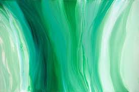 Teodora Guererra Velveteen Large Contemporary Abstract Green Acrylic Painting Painting Abstract Abstract Art Painting