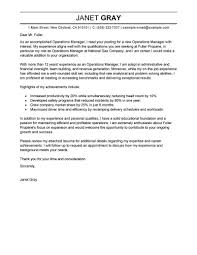 Best Operations Manager Cover Letter Examples Livecareer