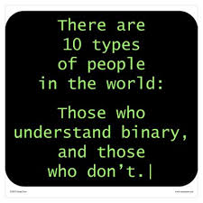 There Are Two Types Of People In This World Binary Binary Joke Computer Humor Nerd Jokes Nerd Humor