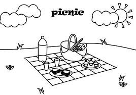 You can introduce the child to different animals in coloring pages on our website. Summer Day Picnic Coloring Page Coloring Pages Summer Days Picnic