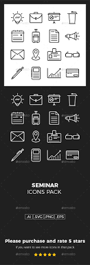 Seminar Icons Pack Icon Pack Icon Graphic Design Flyer