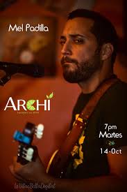 Martes Acústico, 7pm con nuestro cantautor corozaleño, Mel Padilla.  Disfruta de un ambiente tranquilo, Mojitos, Happy Hour y de nuestra rica  cocina von sabor a la Montaña