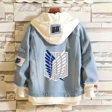 The seller was also quick wight the shipping! Attack On Titan Denim Jacket Bomber Coat Retro Hoodie Hip Hop Jeans Outwear Ebay