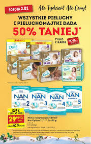 W ofercie pojawił się nowy rozmiar produktu. Biedronka 02 01 2021 W Tym Tygodniu Wszystkie Pieluchy Dada 50 Taniej Mleko Nan
