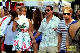 The daughter of actors john aniston and nancy dow, she began working as an actress at an early age with an uncredited role in the 1988 film mac and me; Jennifer Aniston Adam Sandler Film Murder Mystery In Milan Photo 4135069 Adam Sandler Jennifer Aniston Pictures Just Jared