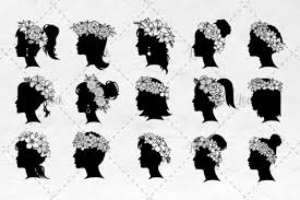 Download Girl With Floral Hair Silhouette Svg Graphic By Allmostudio Creative Fabrica SVG Cut Files