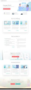 Language School Landing Page Elegant Themes Business Web Design Corporate Web Design Learning Website Design