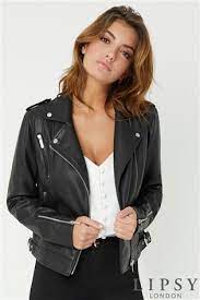 Pin On Black Leather Jacket Girls