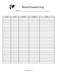 12 Blood Pressure Log Examples Pdf Doc Examples