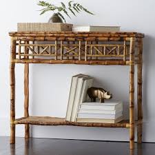 Rattan Console Side Table The Company Store Rattan Furniture Living Room Classy Rooms Stylish Side Table
