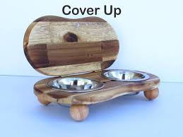 Pet Bowl Stand With Lid Cover Up Ii S Elevated Dog Bowl Etsy Pet Bowls Stand Dog Bowls Dog Bowl Holder