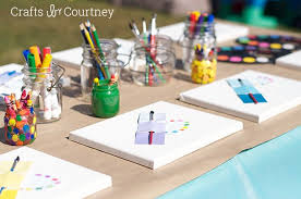 Easy Diy Kids Art Themed Birthday Party Diy Kids Art Kids Art Party Easy Art For Kids