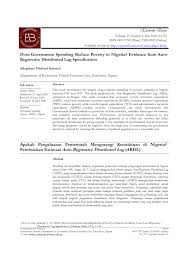We did not find results for: Pdf Does Government Spending Reduce Poverty In Nigeria Evidence From Auto Regressive Distributed Lag Specification