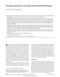 Be prepared to stop the reduction or increase your dose again if needed. (2) to be sure, this taper speed works for numbers of people. Pdf Premature Ejaculation Associated With Citalopram Withdrawal