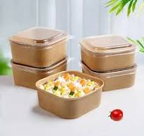 Ensaladeras de papel desechables con tapa - Personalizadas, Ecológicas,  Kraft, Blancas