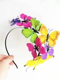 Butterfly Crown Butterfly Headband Woodland Whimsical Headband Baby Headband Obruch S Cvetami Obodok Podelki Iz Cvetov