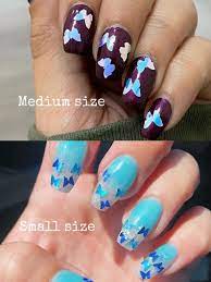 Stensils Dautocollant Dongle De Papillon Nail Decal Nail Etsy Acrylic Nail Designs Coffin Butterfly Nail Cute Acrylic Nails