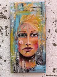 Prayers and angels 4x12 mini painting