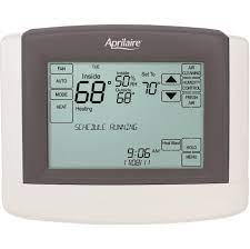 This aprilaire programmable thermostat uses an internal disposable battery for its primary power. Aprilaire 8620 Programmable Touchscreen Thermostat Sylvane