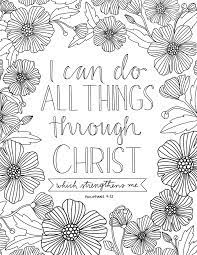 All Things Through Christ Coloring Page 4 Bible Verse Coloring Page Bible Verse Coloring Coloring Pages