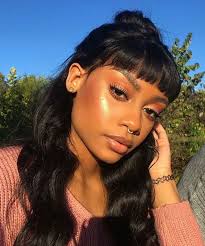 Pin By Cordelia On Black Girl Magic Full Bangs Hairstyle Black Hair Ombre Indian Remy Hair