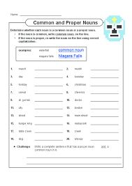 Time spent in class working on building better sentences, including ones with a mix of common and proper nouns is never wasted. Find The Common Nouns Worksheets 99worksheets