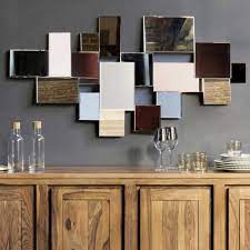 spiegels van rookglas en verkoperd metaal 140x71 graphic maisons du monde