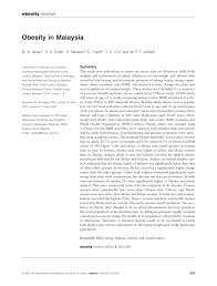 Maybe you would like to learn more about one of these? Pdf Obesity In Malaysia