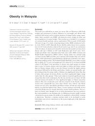 Obesity is the second most common disease in malaysia after heart disease. Pdf Obesity In Malaysia