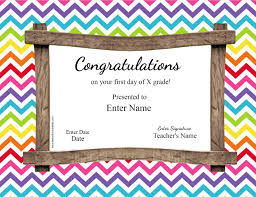 First Day Of School Certificate Reward Charts 4 Kids