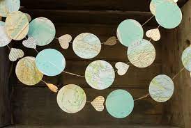 Decorations travelling offered on the site are made of pure quality. Map Garland Paper Garland Bon Voyage Party Decoration Etsy Travel Party Theme Travel Theme Party Decorations Bon Voyage Party