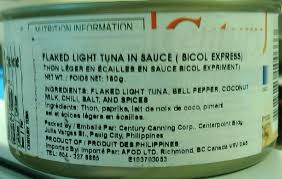 Tuna cans of all different brands line supermarket shelves. Undeclared Soy In Century Brand Bicol Express Canned Tuna Recalls And Safety Alerts