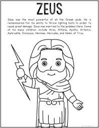 One of my absolute favorite books as a child was d'aulaires' book of greek myths. Zeus Greek Mythology Biography Coloring Page Craft Or Poster Tpt