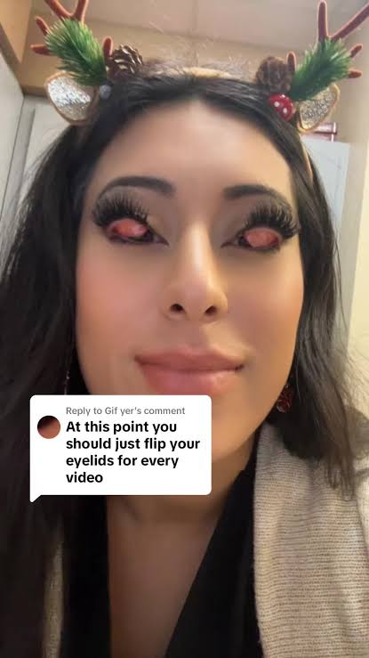 Eyelid Flip Trend for Christmas 2024 | TikTok