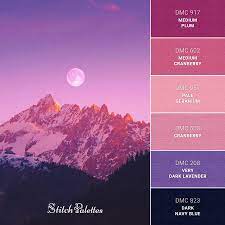 Check spelling or type a new query. Moonrise Mountains Embroidery Color Palette With Thread Codes