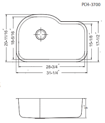 Front to back, side to side, and depth. Houzer 31 Porcelain Enamel Steel Undermount Kitchen Sink Pch 3700 Le The Sink Boutique
