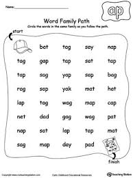 Et Word Family Path Word Families Word Family Worksheets Kindergarten Word Families