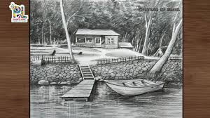#sunset #drawing #landscape how to draw sunset beach landscape drawing with color pencils. How To Draw Scenery Of Beautiful Nature By Pencil Sketch And Shading Step By Step Art Youtube
