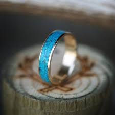 Men S Turquoise Wedding Band On 10k Yellow Gold By Staghead Designs Turquoise Wedding Band Yellow Gold Wedding Band Custom Wedding Rings