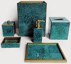 Browse a wide selection of bath and spa accessories, including soap dispensers, tissue box covers, shower caddies and more, in a variety of finishes. Teal Tile This Mosaic Turquoise Bath Set Priced By The Piece By Ceramics Sculptor Turquoise Bathroom Accessories Teal Bathroom Accessories Turquoise Bathroom