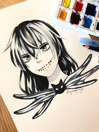Jack skellington is a character and the main protagonist of the 1993 film the nightmare before christmas. Kaitlin On Twitter Finally Participating In Inktober With Jack Skellington As A Human Girl W I M A Complete Newb When It Comes To Watercolor But I Had Fun Nevertheless