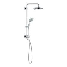 Grohe Retrofit 7 5 In Starlight Chrome Showerhead With Hand Shower 261 Chrome Showerhead Shower Heads Grohe