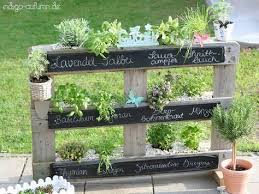 Meine Krauterpalette Perfekt Fur Den Sommer Im Garten Herb Palette Love It Fun Gardening In Summer Herb Garden Design Pallet Garden Diy Herb Garden