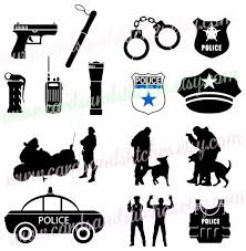 Black And White Police Car Outline Pin On Cameo Silhouette