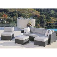 Monaco 6 Piece Modular Set Aluminum Furniture Abbyson Living Outdoor Furniture Sets